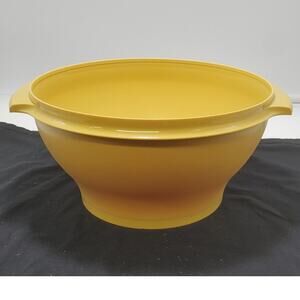 Vintage Tupperware Large Servalier Salad Bowl Harvest Gold 880 - No Lid
